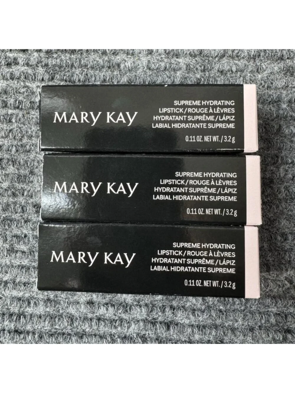 Lot of 3 Mary Kay Supreme Hydrating Lipstick Black Cherry 206309 Full Size NEW